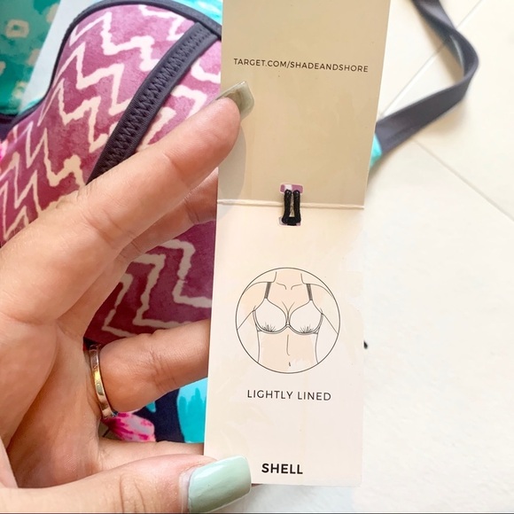 ❤️Shade & shore purple floral halter bikini top 34c - Picture 4 of 6